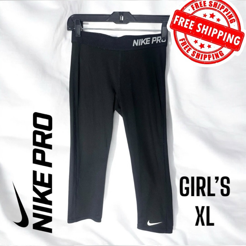 Nike Pro Pants Size XL Youth Girls Dri-Fit Leggings Active Workout FREE SHIPPING